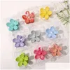 Hair Accessories Elegant Hair Claws Clip Big Flower Designer Hairpin Ribbon Korean Strong Holder Barrettes For Women Girls Ponytail Ha Dhmtg