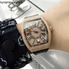 Swiss Watch Franck Muller Watches Automatic Leak Detection Frank Barrel 18k Rose Gold with Diamond Inlay Mechanical Mens V41