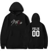 Kpop Stray Kids Hoodie Sweatshirt Män kvinnor överdimensionerade hiphop långa ärmar8764706