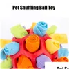 Jouets pour chiens à mâcher Puzzle encourager les compétences de recherche de nourriture naturelles Portable animal de compagnie interactif balle à renifler alimentation lente formation jouet éducatif Dhcq9