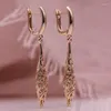 Dangle Earrings Design Rose Gold Plated Hollow Out Long Women Wedding Retro Trendy Fashion Jewelry Gift Horse Eye