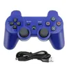 Atacado Dualshock 3 Joysticks Bluetooth sem fio para PS3 Controle de vibração Controles Joystick Gamepad para PS Ps3 Controladores de jogo têm logotipo com caixa de varejo