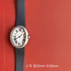 最高品質の有名な女性Baignoire Watch Full Diamond Roman番号ダイヤルブルーピン浴槽絞りSapphireリアルレザーシルクリボン時計