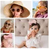 Hair Accessories 2Pcs/Pack Headband With Round Sunglasses Set For Children Baby Vintage Bows Summer Glasses Kids