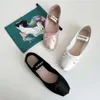 men woman Lovely ballet flat shoes dance shoe Miui Yoga sexy walk loafer gift Training Shoe Bow silk sandal leather satin luxury Designer Summer Dress Casual Shoe girl