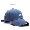 Chapeau M lettre casquette brodée hommes polyvalent bord incurvé coton capote parasol chapeau mode simple femme casquette de baseball