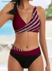 Dameszwemkleding 2023 Grote maten damesbadmode Micro bikini Fantastisch gestreept badpak Strandzwempak Tweedelige bikiniset S-XXL L240308