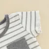 Zestawy odzieży Fumilery Toddler Baby Boy Letni strój z Królewski T-shirt z krótkim rękawem