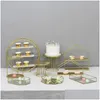 Other Event & Party Supplies Party Supplies Stable Dessert Table Cake Topper Display Stand Practical Pastry Tray Metal Hand-Welded Col Dhma1