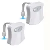 Veilleuses 2 pièces LED toilettes lumière décorative étanche capteur de mouvement salle de bain avec batterie remplaçable IP65 pour toilettes LED