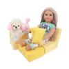 3pcs Reborn Dollhouse soft sofa Fit16-18 Inch American 43 CM Reborn Born Baby Doll Our Generation Toy 240305
