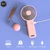 Elektriska fläktar handhållen fläkt USB -laddning Mini Portable Air Cooler Desktop Silent Phone Holderh240308