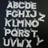 Biżuteria mody 130pcs Lot 12 mm A-Z Rhinestones Letter Wisze wisieć urok DIY Alphabet FIS