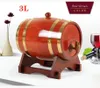 Bottiglie d'acqua 1.5L/3L Mini Rovere Pino Botte di vino Stoccaggio Secchio speciale Botti di birra per Brandy Whisky Famiglia