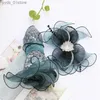 Hüte mit breiter Krempe, Eimerhüte, Sommer-Fascinators aus hochwertigem Organza für Damen, elegante Hüte mit breiter Krempe für Hochzeitskleider, Kentucky Tea Party