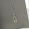 collier pour femme diamant de créateur en argent sterling de luxe en argent 925 plaqué or 18 carats bijoux de taille européenne de la plus haute qualité avec boîte 012