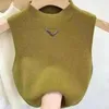 NEW Summer short designer clothe woman vest womens knit shirt sexy top base shirt light thin Letter embroidery for womans vest top waistcoat jumper woman luxury