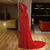 Bling Bling Crystals Kaftan Prom Kleider Lange yosef aljasmi hoher Nacken schwarzer Chiffon Arabische Damen Abendpartykleider Brauch