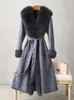 Women's Fur 2024 Full Skin Integrated Haining Medium Long Coat Collar