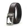 Belts Men Belt With Automatic Buckle Stylish Men's Faux Leather Micro Slide For