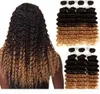 Malaysische Haarwebart Bundles 1b 4 27 Drei Ton Ombre Malaysisches Haar Blonde Tiefe Welle Dunkle Wurzel Ombre Haar Bundles5767431