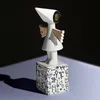 Anime Manga Creativo Nuovo prodotto Monument Valley Ida Raven Statua in ceramica dipinta a mano moderna Decorazione scrivania Soggiorno Casa J240308