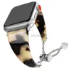 Bandes DesignerRésine Bracelet Bracelet pour montre Se femmes tortue coquille Bracelet iwatch bande 41mm 45mm 44mm 42mm 40mm 38mm Bracelet de montre avec chaîne pendentif Acc 2438