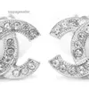 Boucles d'oreilles à tige en perles et diamants, en or, de styliste pour femmes, marque de mode, ne se décolore pas, en argent, pour mariage, 2022