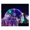 Pompon a LED, Articoli di allegria Palloncino luminoso a LED romantico per la celebrazione del matrimonio Decorazione del bar del partito Up Palloncini luminosi lampeggianti Drop Deliv Dhw9N