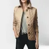 Korki damskie płaszcze Slim Fit ciepły płaszcz spinningowy 2024 Autumn/Winter Fashion Style Polo Obroczek Pojedynczy piersi mała bawełniana podkładka