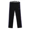 Pantaloni sportivi AWGE da uomo con aghi Donna Uomo Cerniera a righe AWGE Farfalla ricamo Jogging Pantaloni con aghi 240308