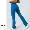 A10 Yoga Flared Pants Womens High Waist Slim Fit Belly ll Bell-bottom Trousers Shows Legs Long Yoga Fitnes 2302