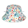 Berretti Ditsy Floral Berretti Cappello lavorato a maglia Fiori Illustra foglie Foglia Rosso Arancione Giallo Verde Turchese Blu Viola Rosa