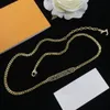 Frauen Luxus Designer Halskette Choker Anhänger Kette 18K vergoldet Edelstahl Buchstaben Halsketten Hochzeit Schmuck Zubehör VN-122