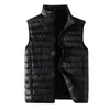 Winter Heren Eendendons Vest Jas Ultralight Mouwloos Pufferjack Mode Stand Kraag Winddicht Vest 240229