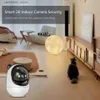 Caméra de surveillance pour bébé Caméra de sécurité WIFI sans fil haute définition 3MP 5MP AI suivi intelligent surveillance vidéo intérieure couleur vision nocturne moniteur pour bébé Q240308