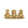 Minatura sztuki i rzemiosła nie słuchaj, patrz Talk Golden Monkey Miniaturowe figurki domowe dekoracje do sypialni korytarz dekoracyjne ozdoby SCPTURE 2 DH8RR