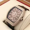 Orologio svizzero Franck Muller Orologi automatici nuovissimi Famulan Mens Frank Yacht V41 V45 serie con intarsio di diamanti meccanico Rose Gol