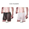 Underpants Sexy Men's Lace Mesh See Through Breathable Underwear Boxer Shorts Lingerie Comfortable Briefs Solid Seamless Male Boxers