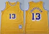 Vintage basket Dennis Rodman Jersey 73 Johnson 32 Jerry West 44 Retro Color Yellow Purple Black White Beige Blue Red Stitched Big Team Logo Throwback