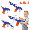 Sand Play Water Fun Gun Toys Electric Dart Toy Air Gun Soft 7.2cm Hole Bullet Foam Safety Sucker Nerving Machine Boy Ldren H240308