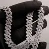 Vvs tênis tênis corpo link 20mm viu jóias finas reais strass personalizado cubano hip hop prong se moissanite corrente de diamante