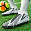 Chaussures de Football américain pour hommes, chaussettes de Sport en maille élastique, bottes originales, crampons de terrain professionnels