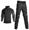 狩猟セット戦術的なスーツ軍服のトレーニングカモフラージュシャツパンツパッド付きペイントボール服10ポケット8xl6887907