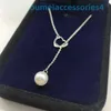 2024 Jewelry Designer Brand Necklaces S925 Sterling Silver Womens Simple Tassel Love Pearl Light and Versatile High-grade Niche Pendant