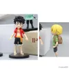 Action Toy Figures 6st/Set Anime One Piece Action Figur PVC Luffy Ny action Samlingsmodelldekorationer Doll Barnleksaker för julklapp