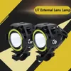 Motorfiets Verlichting Nieuwe Motorfiets Elektrische Auto Lamp U7 Laser Gun Angel Eye Lens Led Koplamp 15W Drop Levering auto Motorcycl Dhfa3