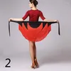 Stage Wear 2024 Latin Dance Skirt For Women Fringe Tassel Hip Scarf Dancing Wrap Ballroom Competition Practice Dress