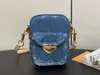 Qualidade superior nova bolsa feminina de ombro único bolsa crossbody denim moda compras primeira escolha m82948