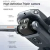 Дроны K818 MAX черный бесщеточный дрон с дистанционным управлением с оптическим потоком и тройной камерой высокого разрешения ESC камера 360 вращающихся интеллектуальных препятствий Q240308
